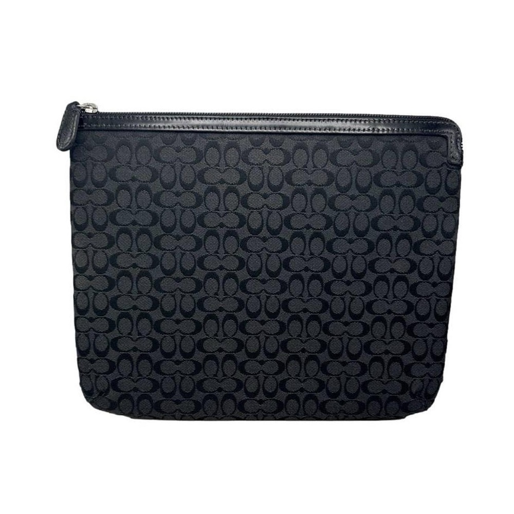 COACH Black and Gray Signature Canvas iPad / Tablet Case  Black and Gray Padded